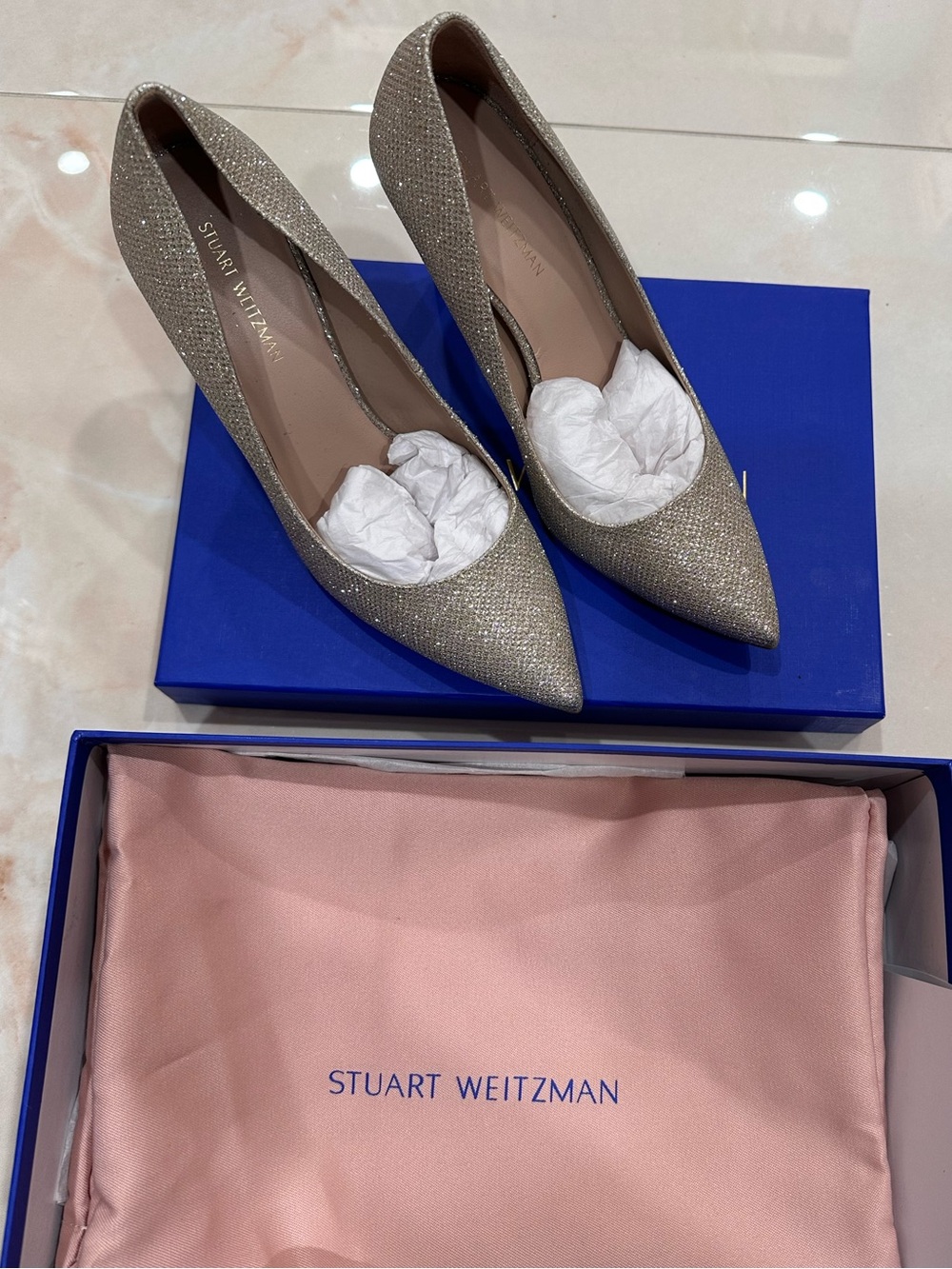 Stuart Weitzman Dancer 95 Pointed-Toe Pumps